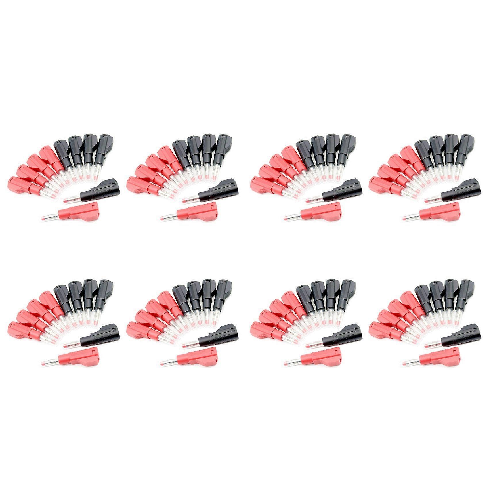 80 Sets Retractable Sheath 4Mm Banana Plug Connectors Stackable Wire Solder Multimeter Test Leads Ends Plugs Adapter