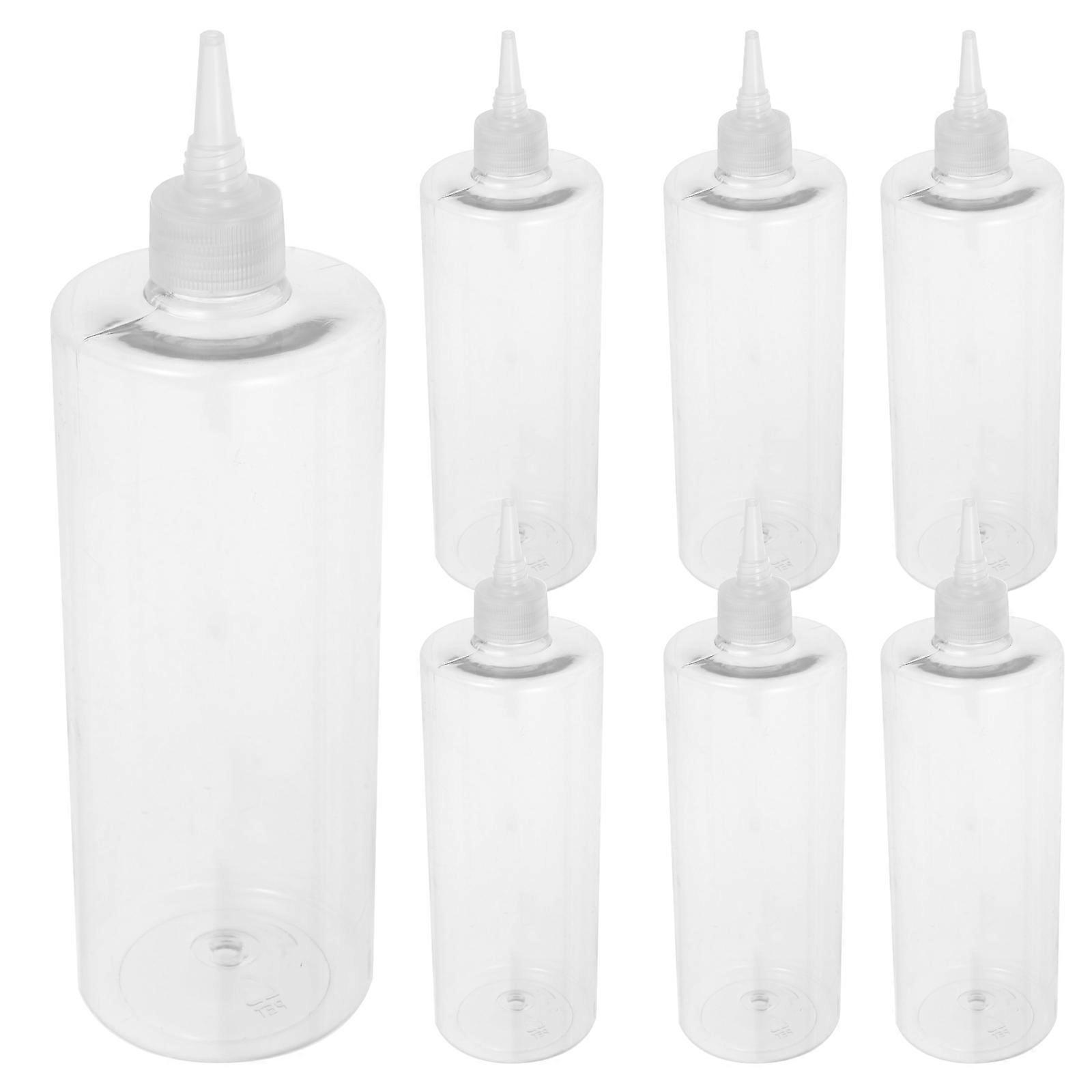 Refillable Pigment Bottle Transparent Dispenser Bottles for Storage 10Pcs