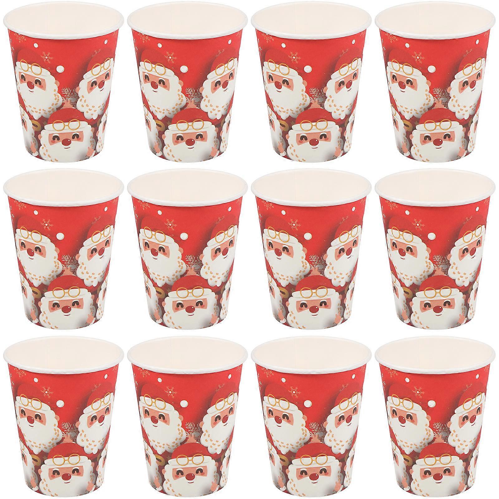 Weihnachtsfeier-Pappbecher, rot, 16 Stück
