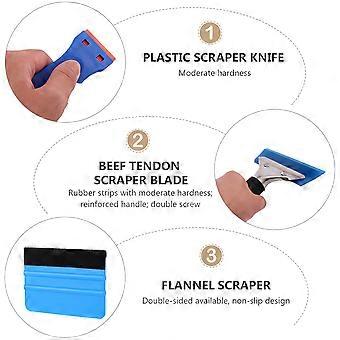 11pcs/Set Window Tint Tool Kit Vinyl Car Wrap Stickers Tool Set Auto Carbon Foil Tinting Squeegee Film Cutter