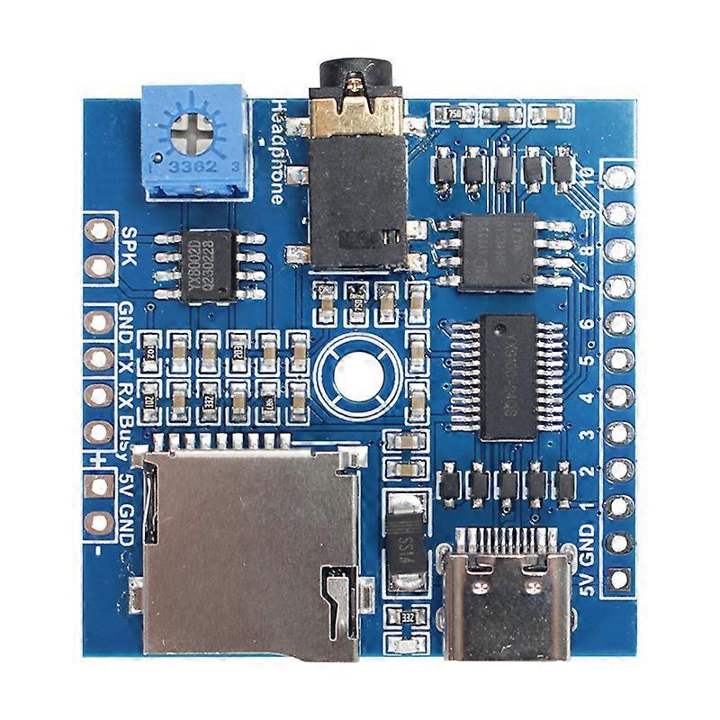 10 Channel Triggerable MP3 Module 5V Serial MP3 Player Sound Module 10 Trigger Programmable Voice Playback Module Sound Card