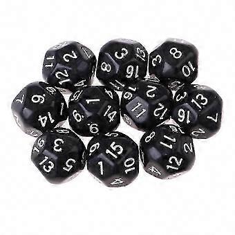 10pcs Blue 16-Sided D16 Polyhedral Dice for Tabletop Gaming