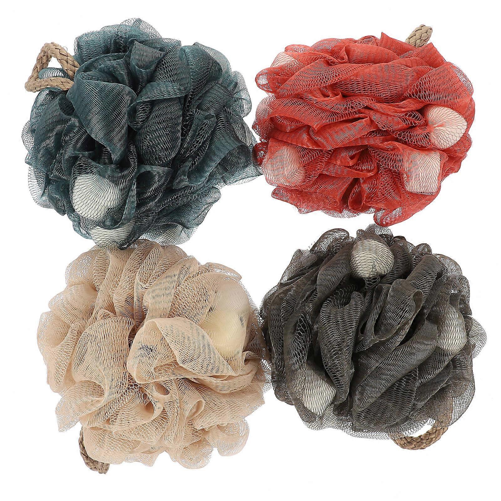 Éponge de douche en maille serrée (lot de 4)