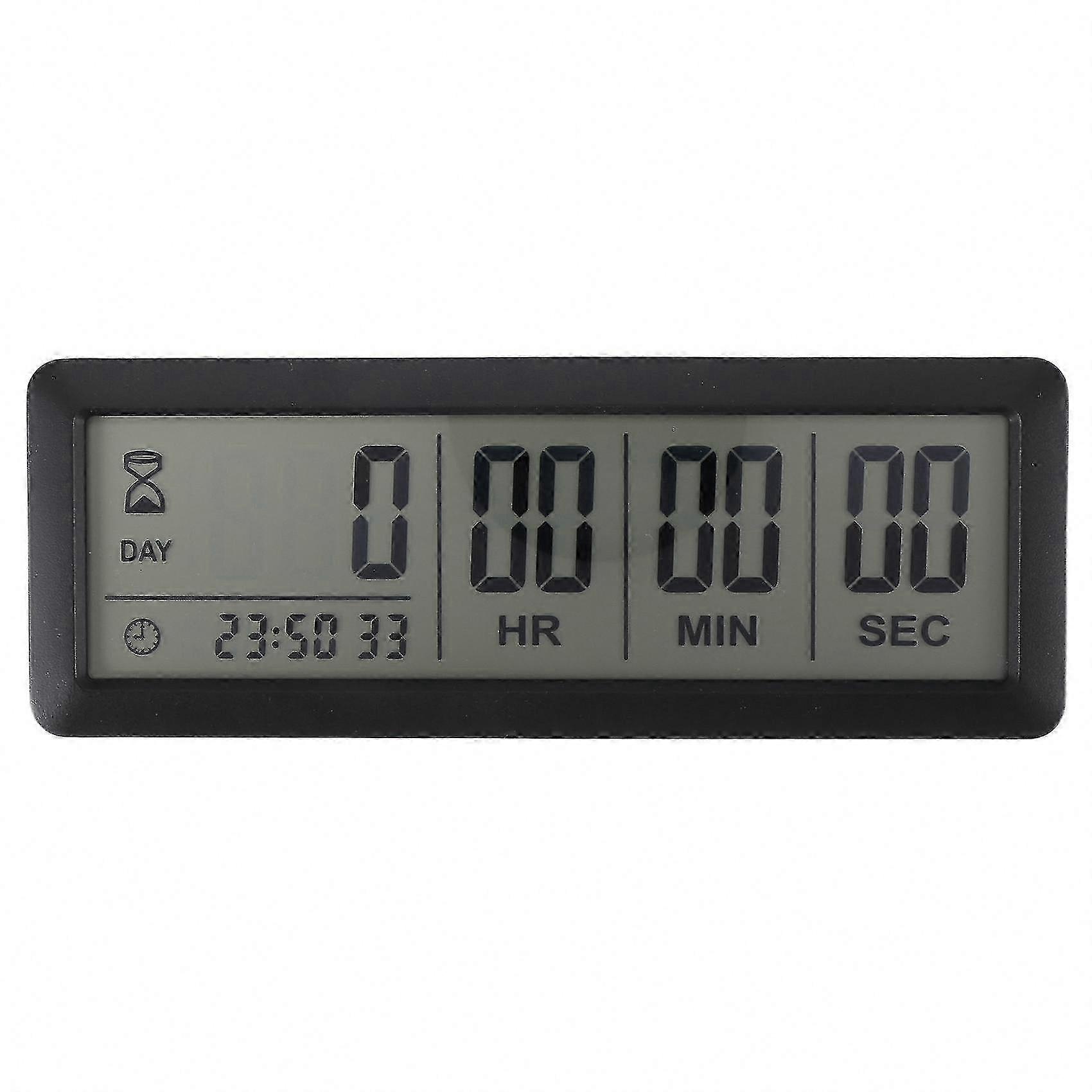 Large Digital Countdown Timer - 999 Minute Countdown Clock for Graduation, Lab, Kitchen (Black)