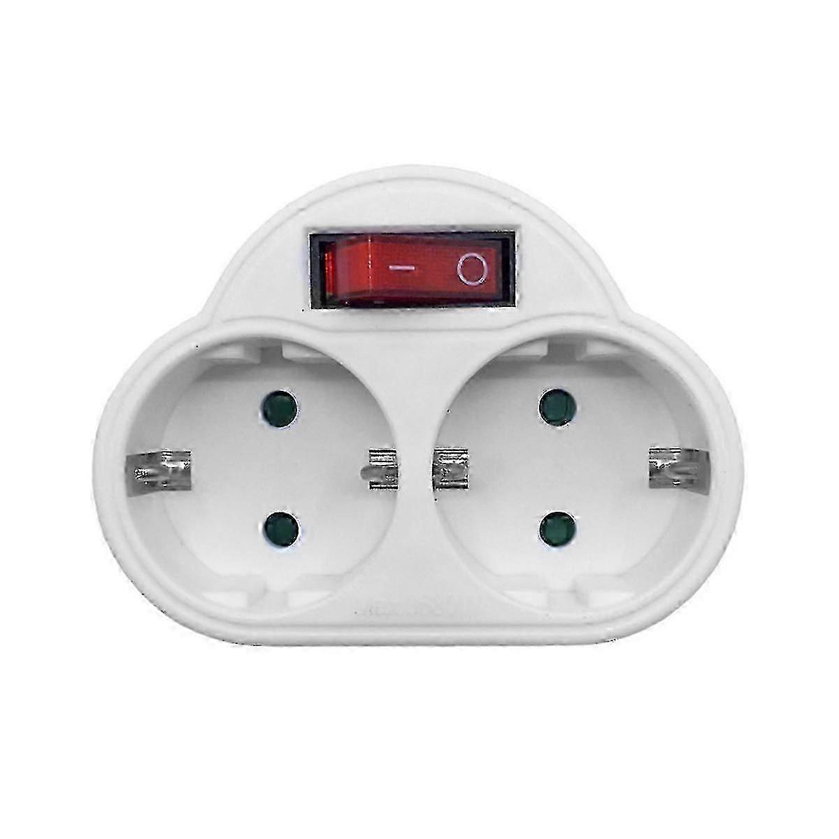 EU Standard Multiple Plug 250V 16A Double Socket Conversion Socket with Outlet Switch Plug Power Ad a  Edition 0515