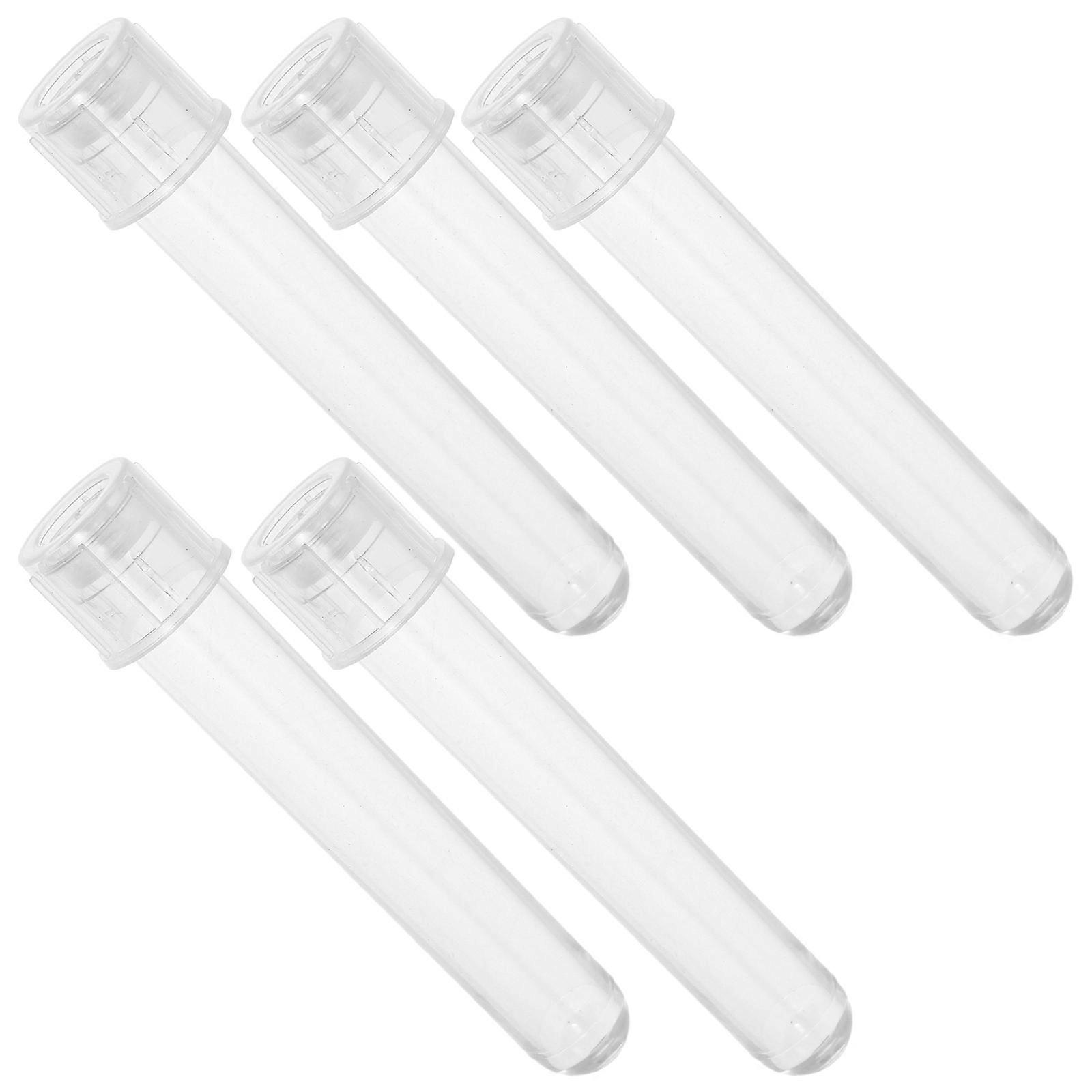 Transparent Plastic Shake Tubes Test Tubes for Storage 24Pcs with Cap