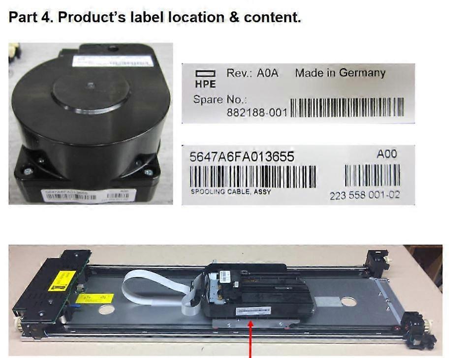 Hewlett Packard Enterprise 3U robotic assembly designed for HPE MSL3040 scalable base module featuring spooling functionality.