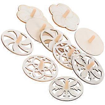 Gyro Toy Wooden Children Painting Toy for DIY Creative 10Pcs Set