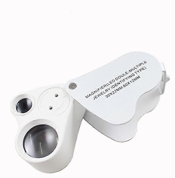 Loupe d'identification de bijoux à LED 30X/60X