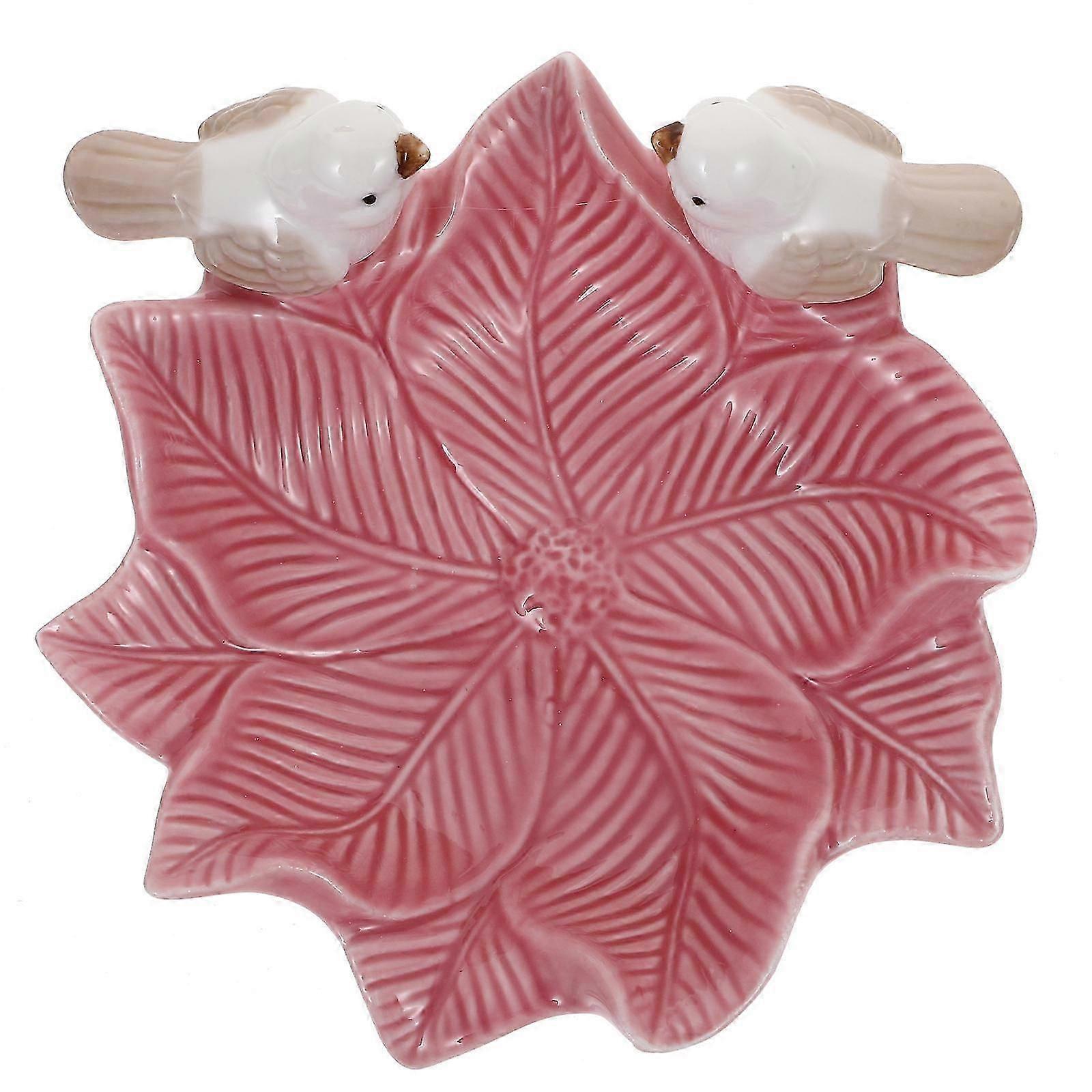 Pink Ceramic Trinket Dish for Decor Multi-Functional