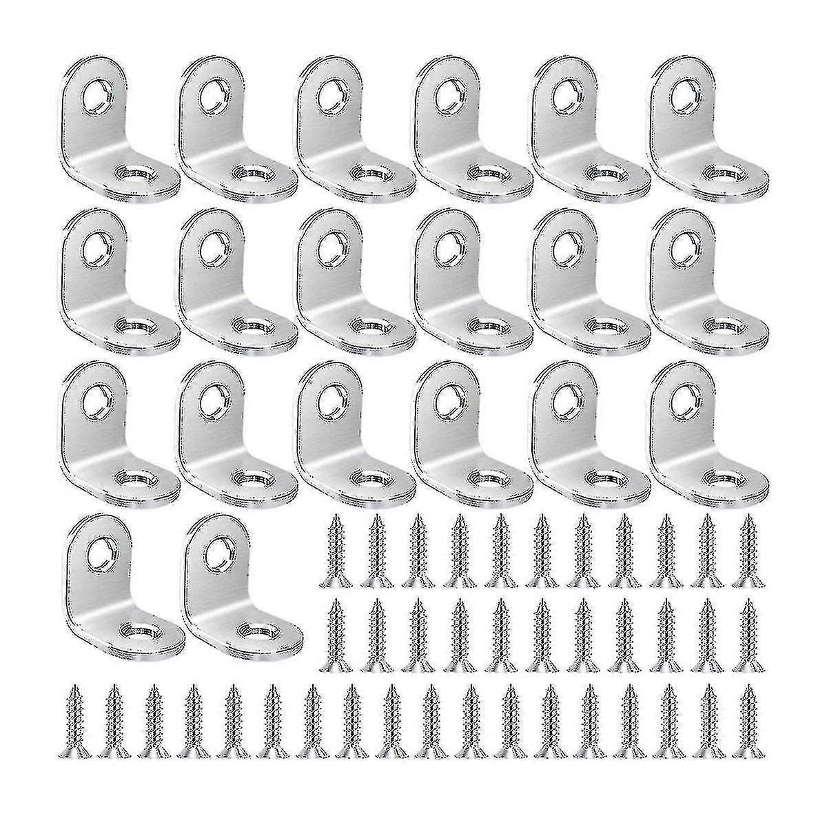 Hot Selling 20pcs Corner Bracket - Right Angle Brackets Stainless L Shape Braces