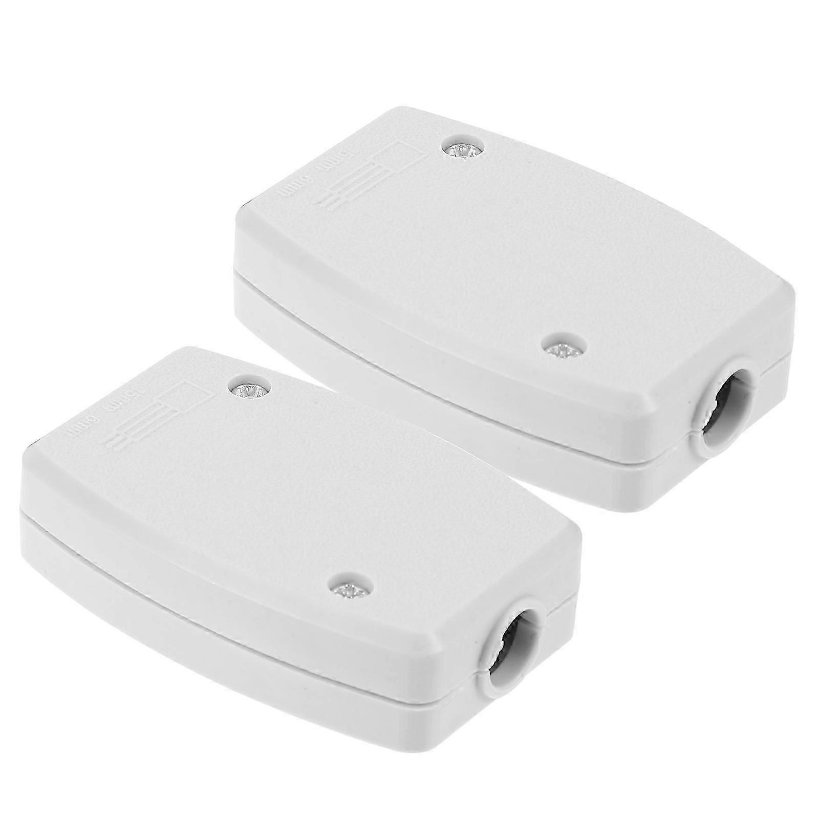 Weatherproof Electrical Boxes Outdoor Use Cable Protection Plastic White 2Pcs