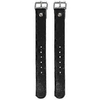 SNDO-1 Pair Of Bike Front Basket Strap Cycling Basket Front Strap Bike Basket Adjustable Leather Strap 25-26s