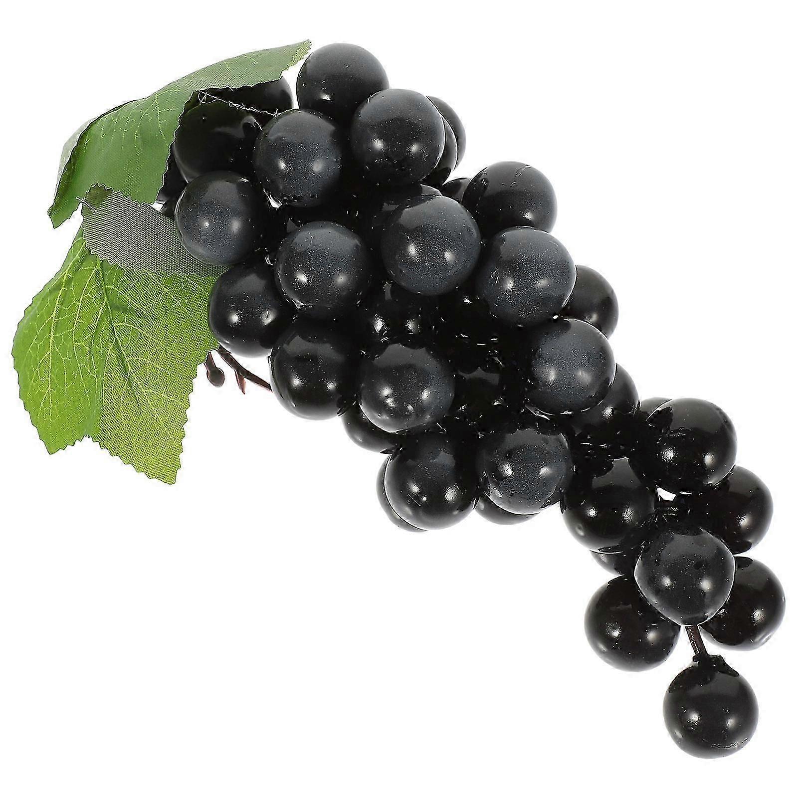 Fake Grape Foam String Model for Decor 1 String with Vivid Black Appearance