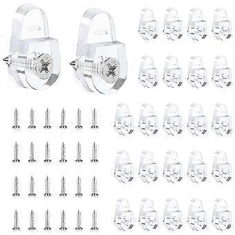 25 stuks spiegel montage clips kit, ronde spiegel hangers voor muur glas retainer clips kit helder Mir
