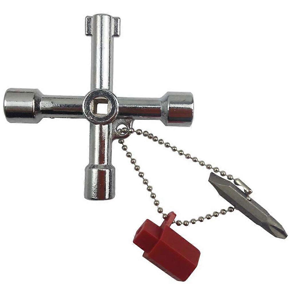 4-in-1 valve universal triangular square Phillips wrench with screwdriver