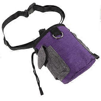 Pet Training Bag Dog Walking Bag for Storage Use Convenient Purple
