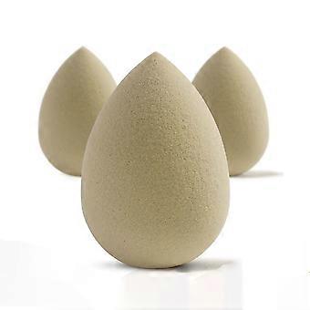 Plant-Based Makeup Sponge, Beige, Biodegradable, Teardrop Shape, Dye-Free and Latex-Free, 3 Count