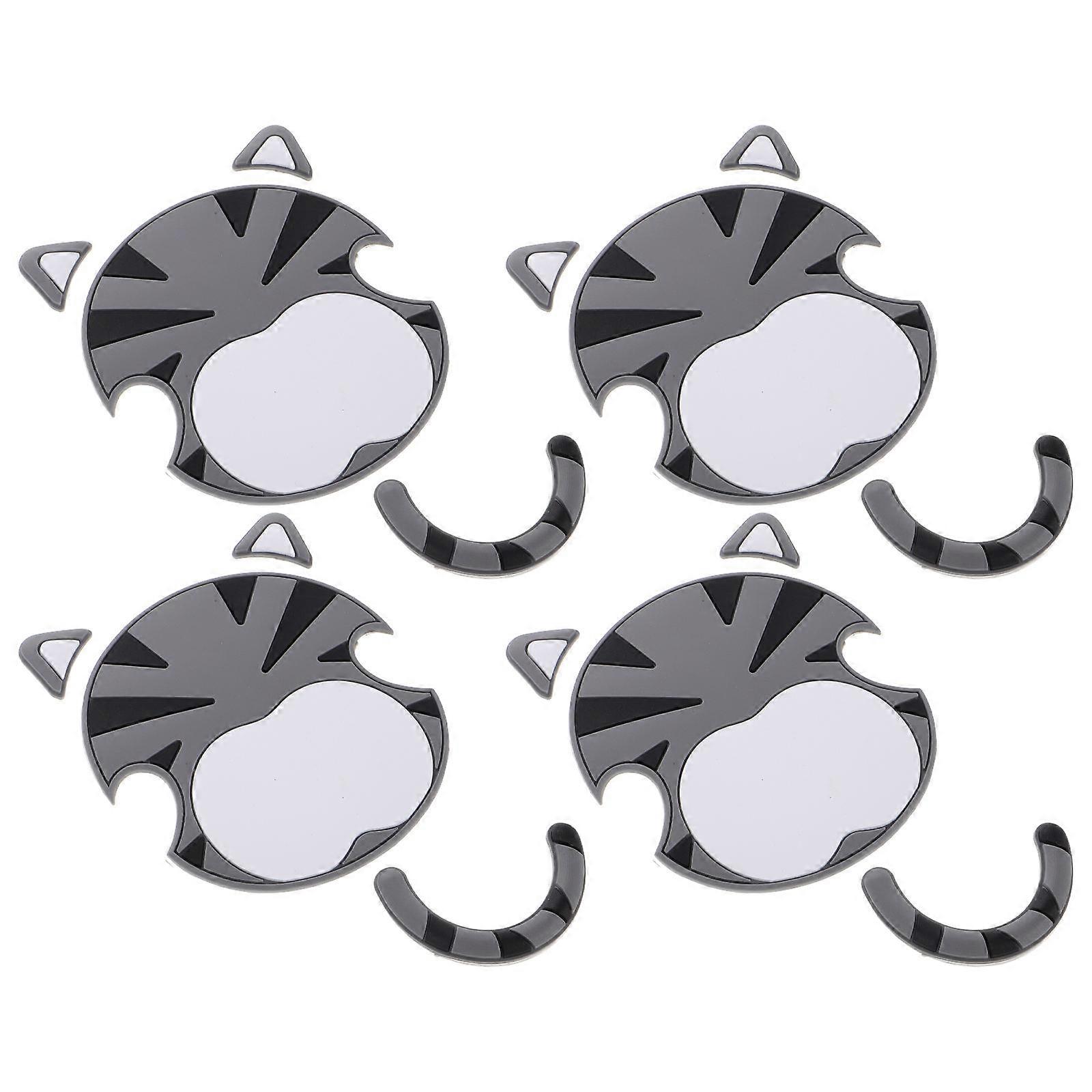 Universal Car Door Handle Protector Pad with Cat Pattern 4Set