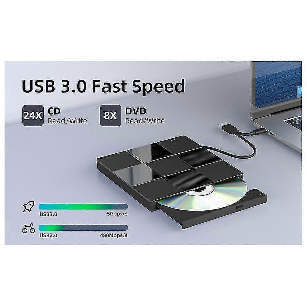 7-In-1 External Multi-Function Optical Drive USB Computer DVD Player Notebook External Recorder Ultra-Thin