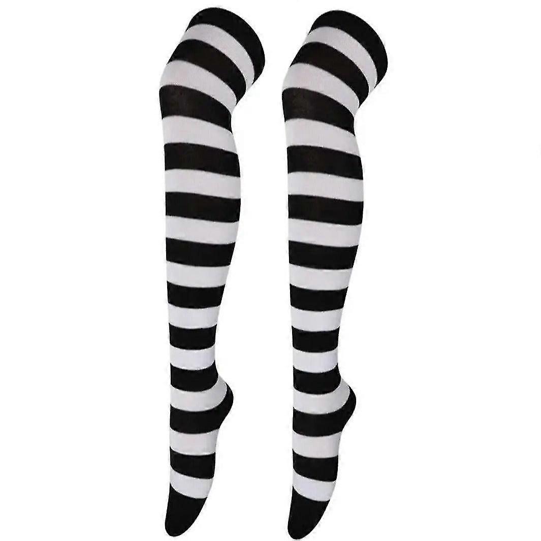 Striped Patterned Socks (Thigh High)_yyc