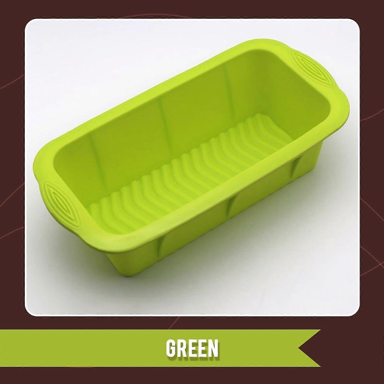 silicone bread loaf pan bread mold rectangle non-stick baking mold green