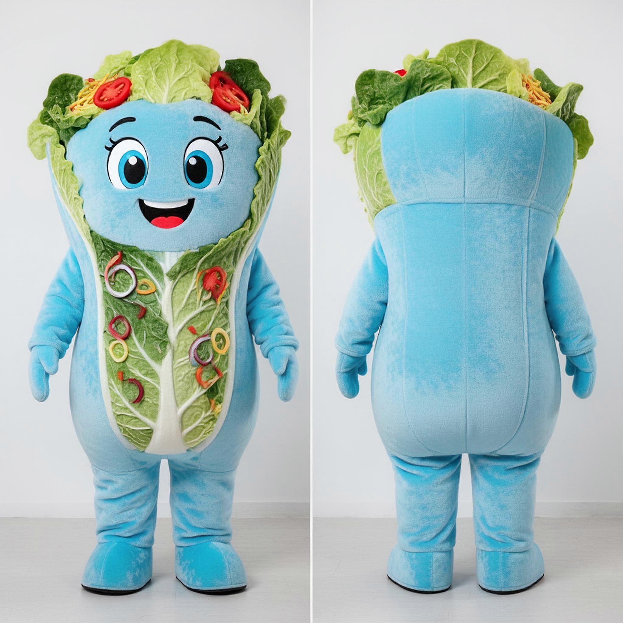 MASTICOT Sky Blue Velvety Caesar Salad Mascot