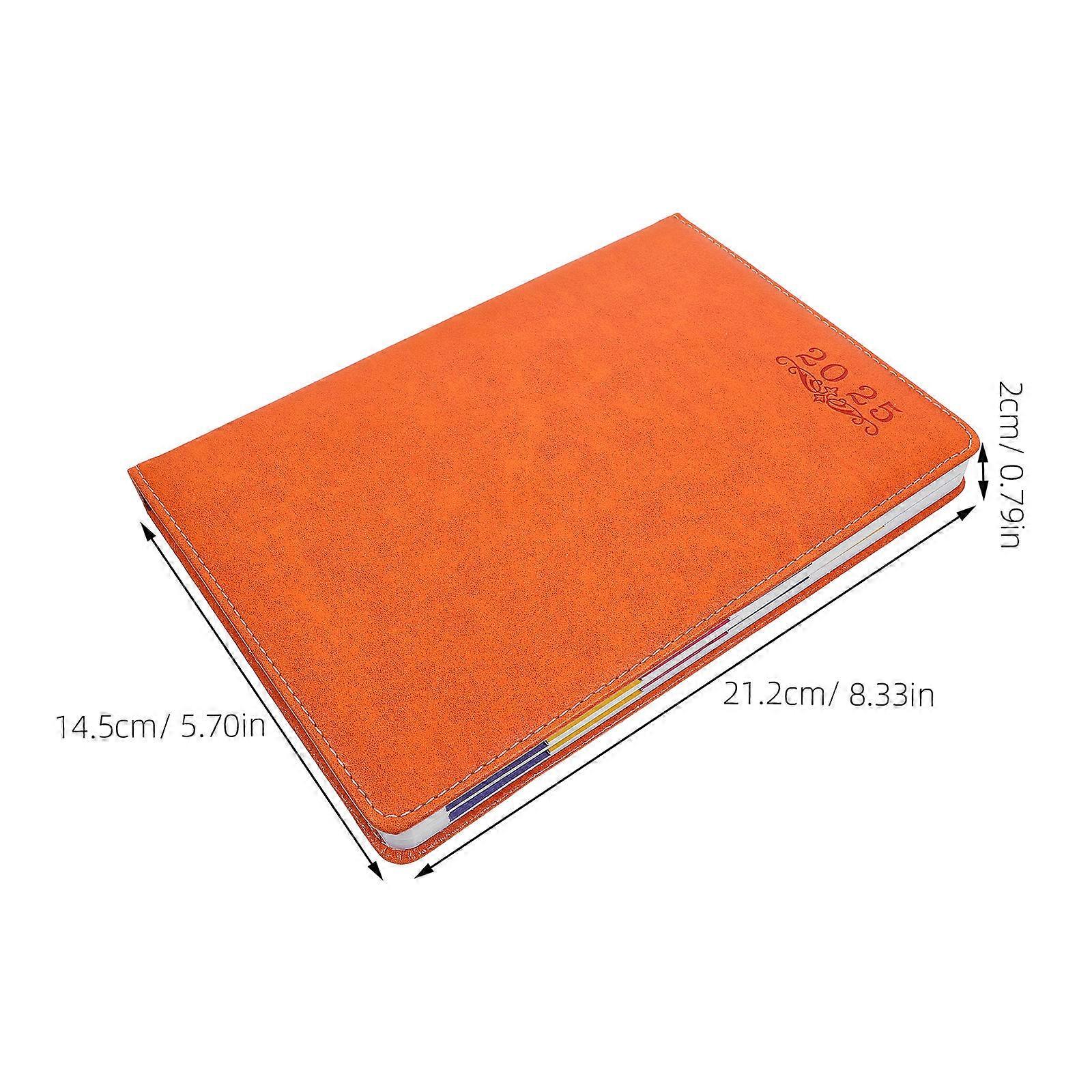 Orange Yearly Schedule Notepad for Writing Use Office Work Planner Notepad