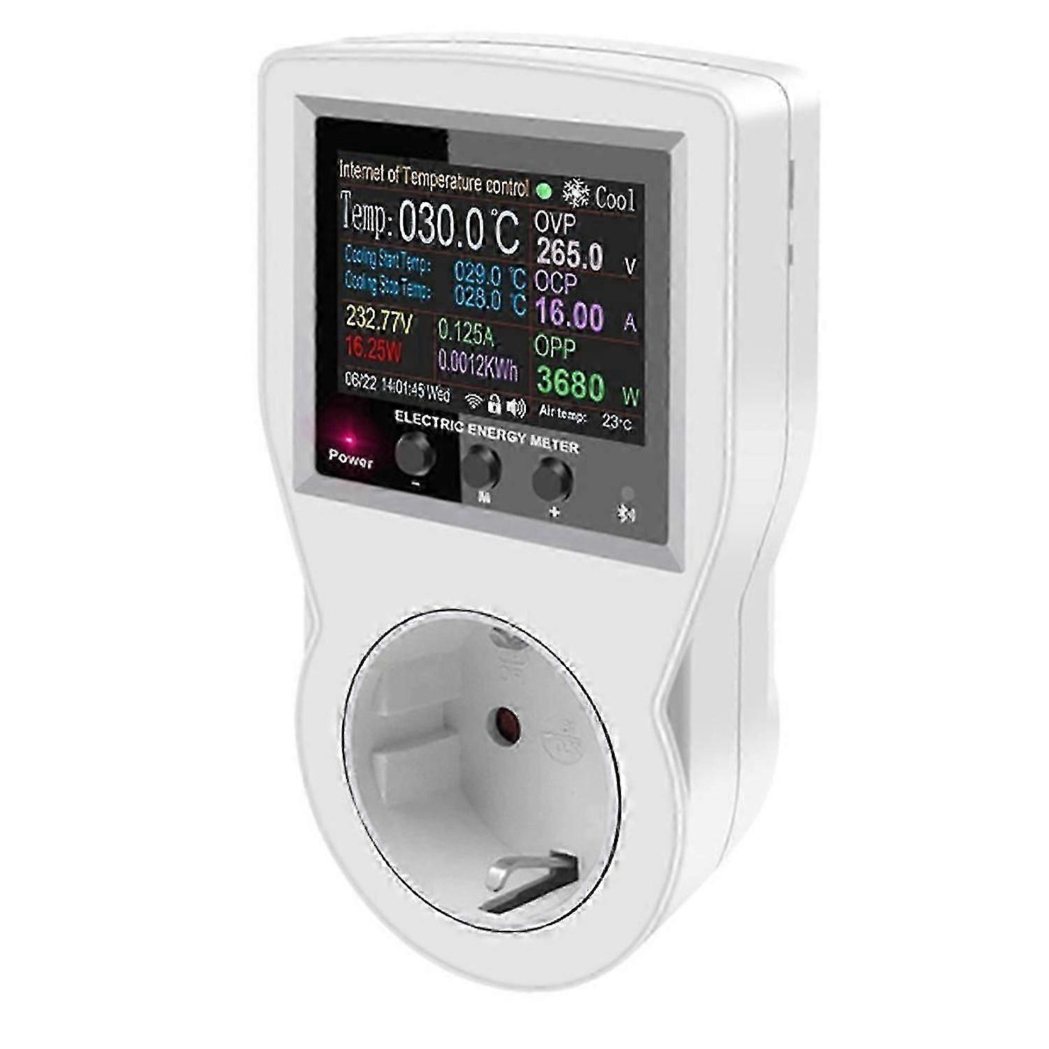 Tuya Wifi Thermostat Socket 16A AC220V Digital Temperature Controller Socket Outlet Timer Switch Sensor EU Plug 26-27