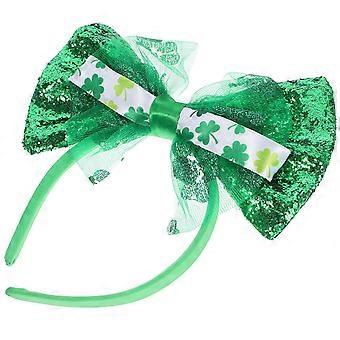 St. Patrick's Day Haarband für Partys, 3-teiliges Set mit Kleeblatt-Schleife, festlicher Haarschmuck