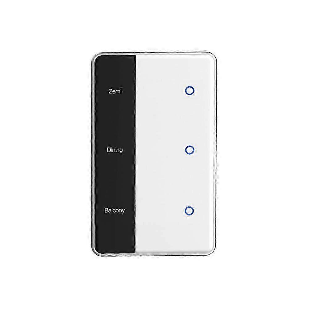 TUYA Zigbee DIY Name Switch 3-gang Smart Touchscreen Switch-SSZFV