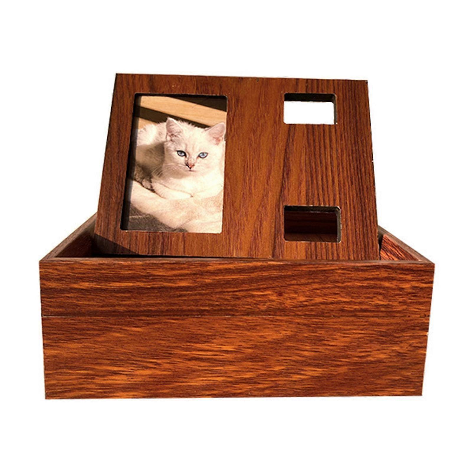 Solid Wood Pet Ashes Box With Frame