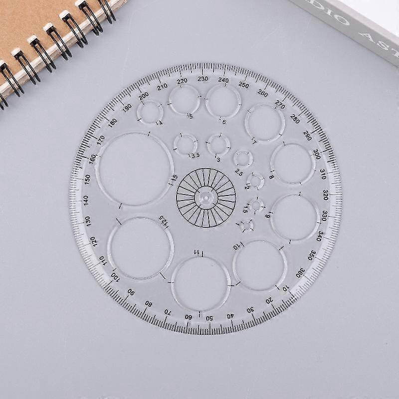 1/2/3Pcs Circles Drawing Shape Geometric Drawing Stencils Tools Multifunction Geometric Template Plastic Measuring Ruler