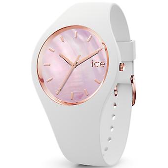 Pearl Watch for Women Analog Quartz with Silicone Bracelet IC017126