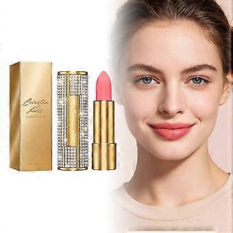 Lipstick, Diamond-studded Peach Pink, Nourishing Moisturizing, Saturated Color, Silky Texture, Long-lasting Smudge-resistant Lip Care Makeup