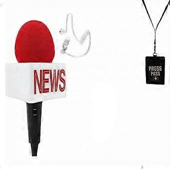 Reporter Sound Amplifier with Press Pass Realistic Cosplay Sound Amplifier With