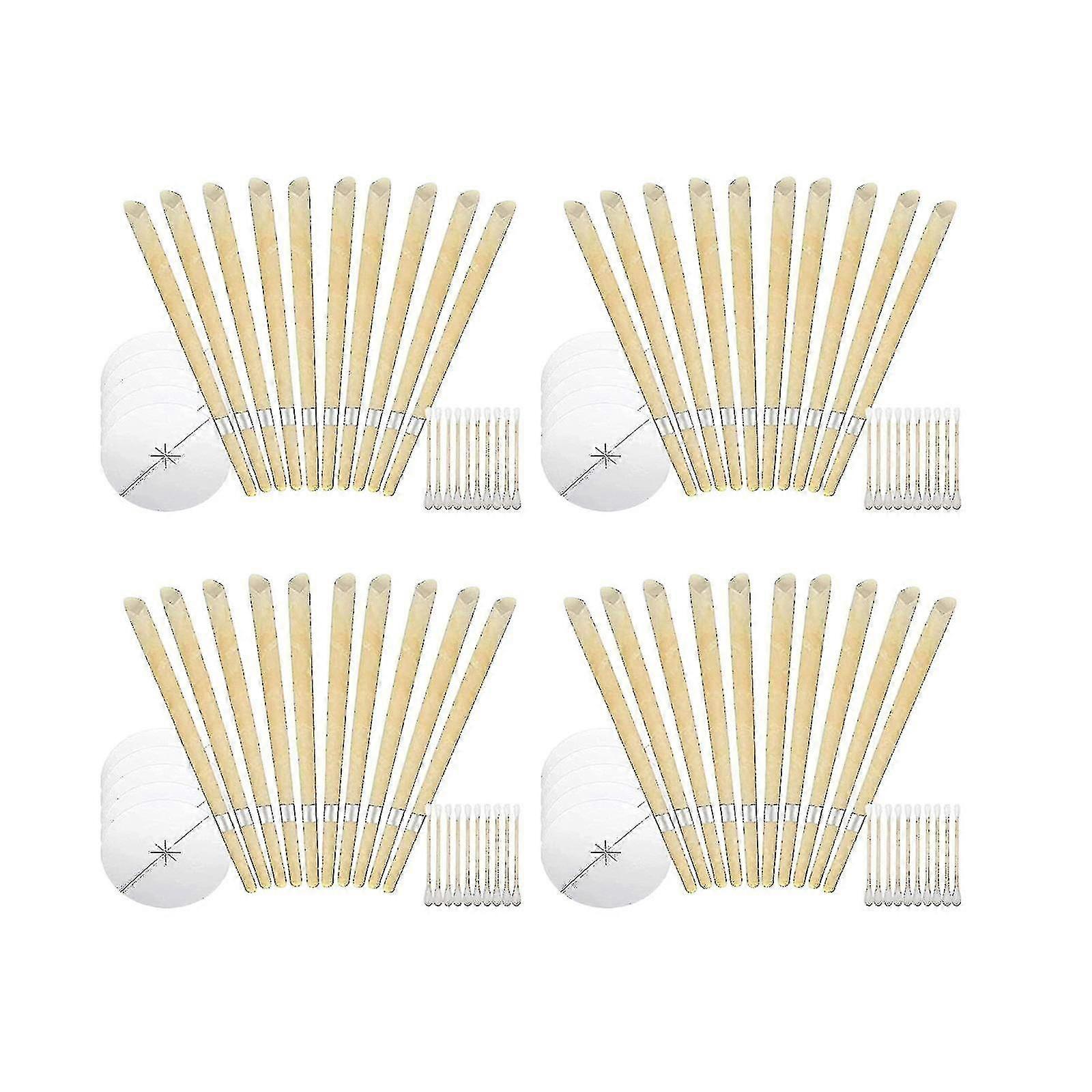 40 bougies auriculaires en cire d'abeille pour l'élimination du cérumen, bougies naturelles de 23 cm pour le nettoyage des oreilles et l'élimination du cérumen, bougies pour l'hygiène auriculaire. _jsay1