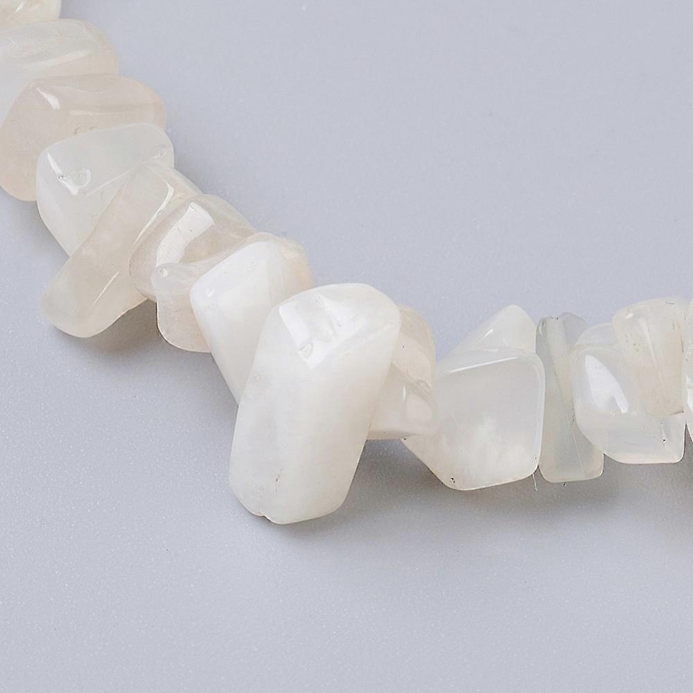 30pcs  White Moonstone Stretch Bracelets Nuggets 2-1/8 inch(5.5cm)