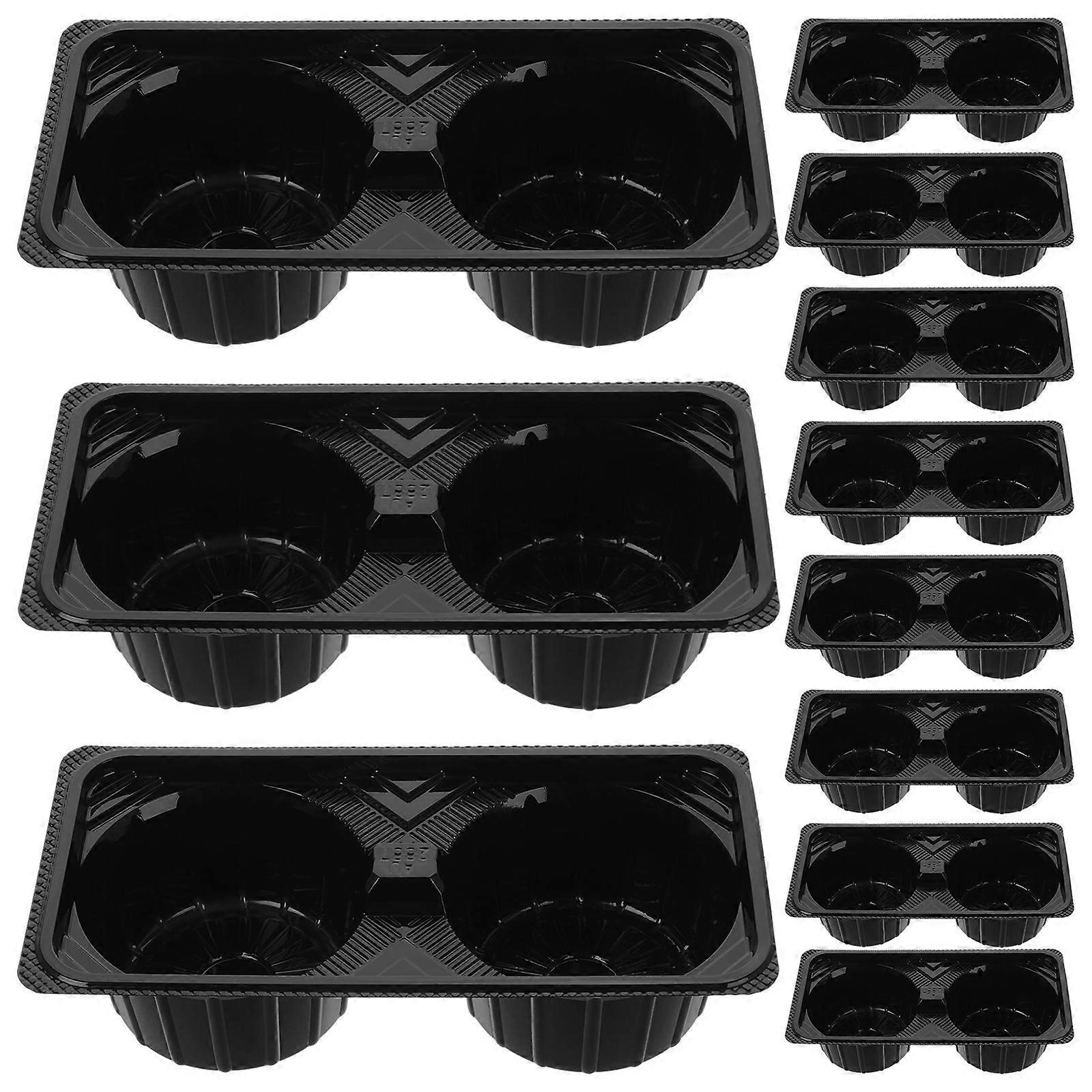 Takeout Coffee Cup Holder Plastic Tray with 50Pcs compatible with Secure Carrying