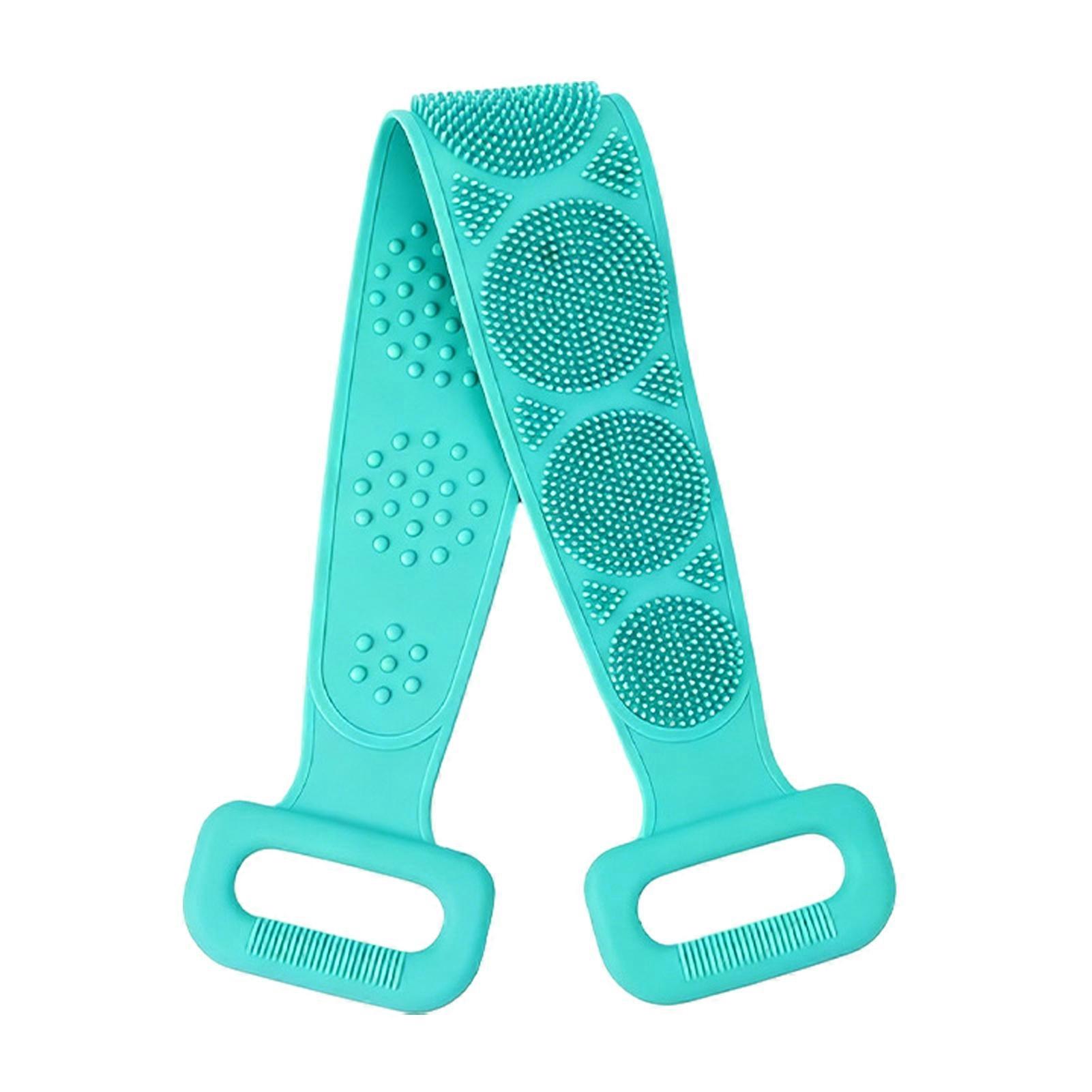 Double Sided Bath Scrub for Shower, Silicone Exfoliating Back Scrubber