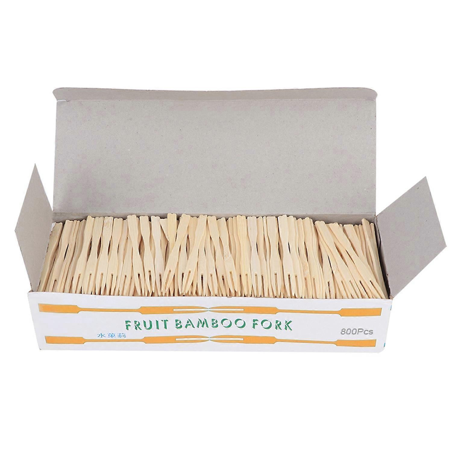 Slim Bamboo Fruit Forks 800 Pcs