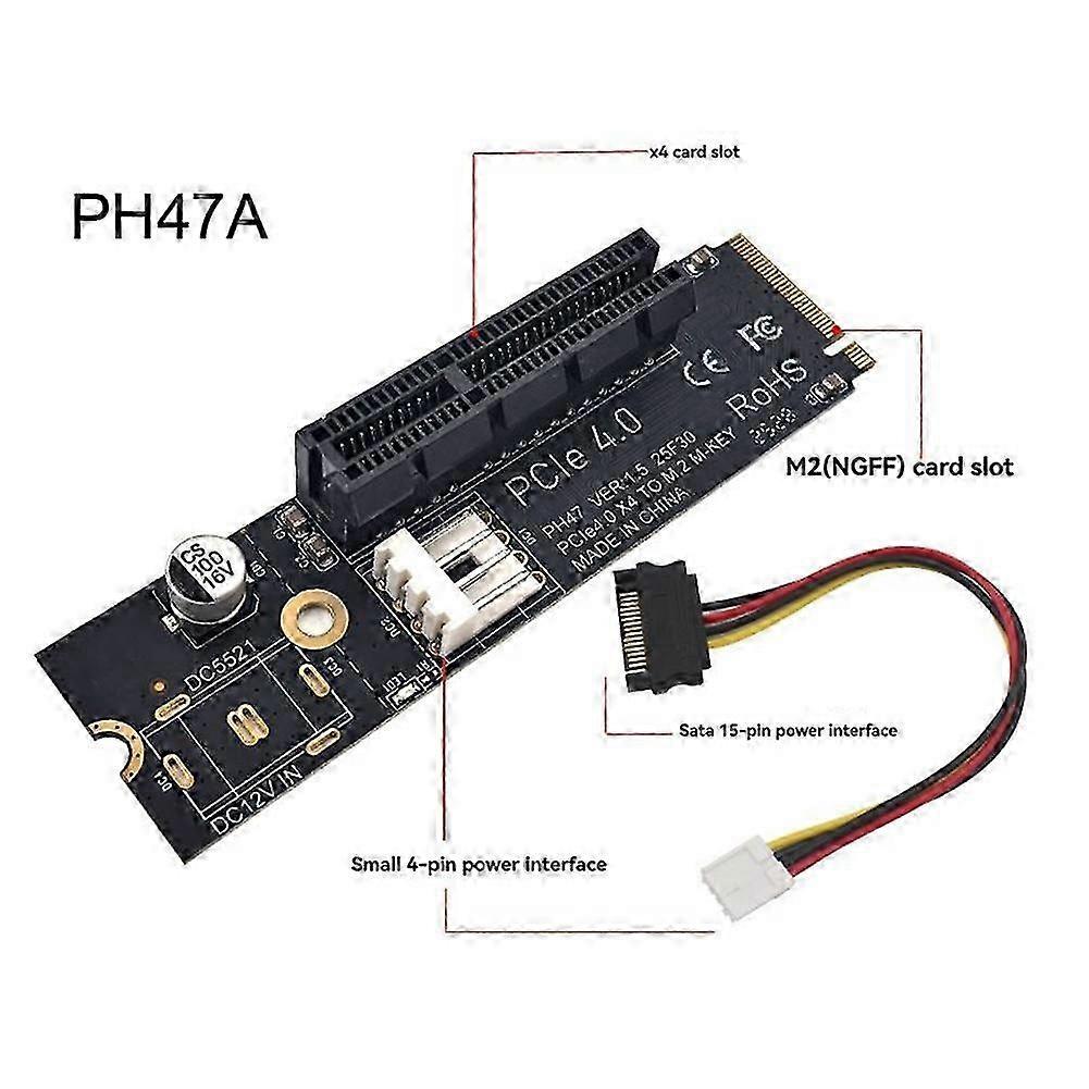 NGFF to PCIe X4 Anti-Interference Adapter