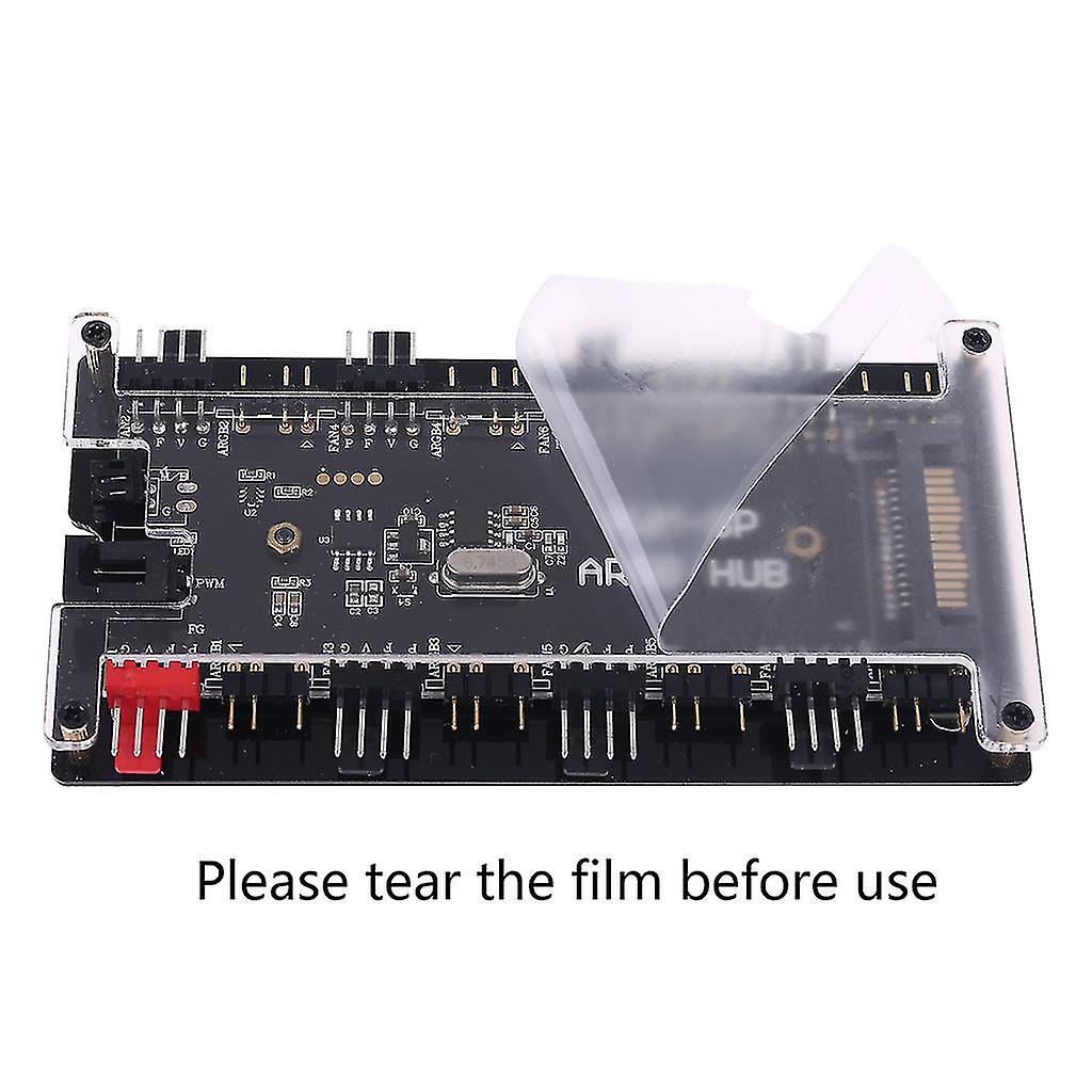 Hub Ventole Case Fan 2 In 1 PWM + ARGB Con Telecomando Wireless - 8 Porte Per Ventole 4 Pin E 8 Porte ARGB 5V 3 Pin, Alimentazione SATA