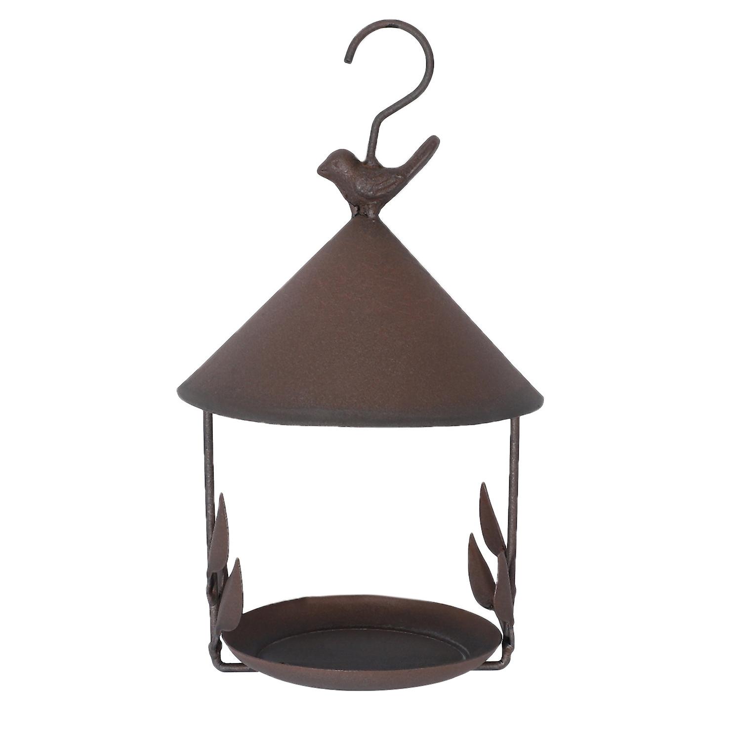 Bird Feeder Bird Outdoor Iron Rainproof Windproof Hanging Style Feeder for Various Pet Feeding Supp