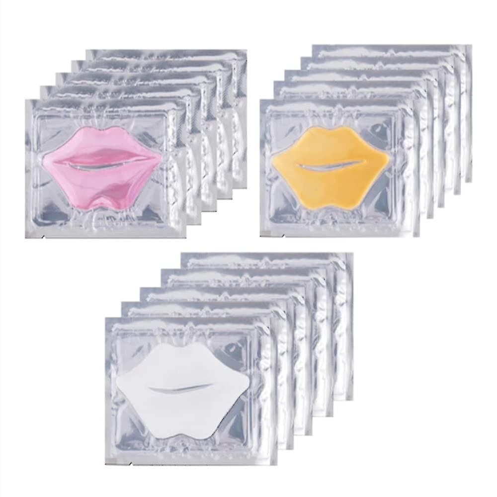 Collagen Crystal Lip Masks Set, 3 Types 15pcs Moisturizing Nourishing Lip Patches Remove Dead Skin Anti-wrinkle Hydrating Gel Masks