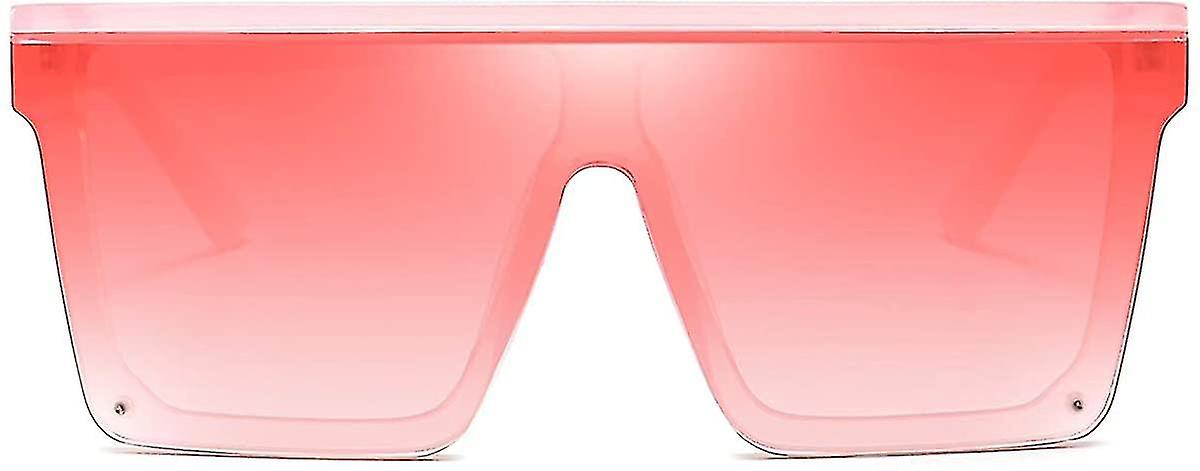 Firkantede overdimensionerede solbriller til kvinder Herremode Flad Top Store Sorte Ramme Nuancer