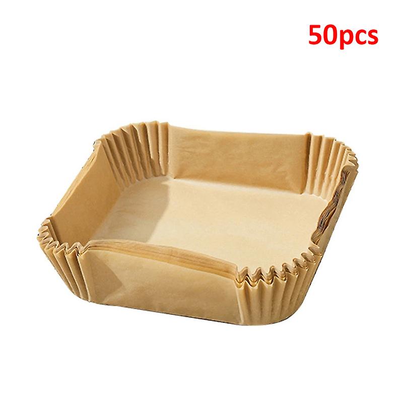 30/50pcs Air Fryer Disposable Paper Liner Non-stick Steamer Mat Airfryer Liner
