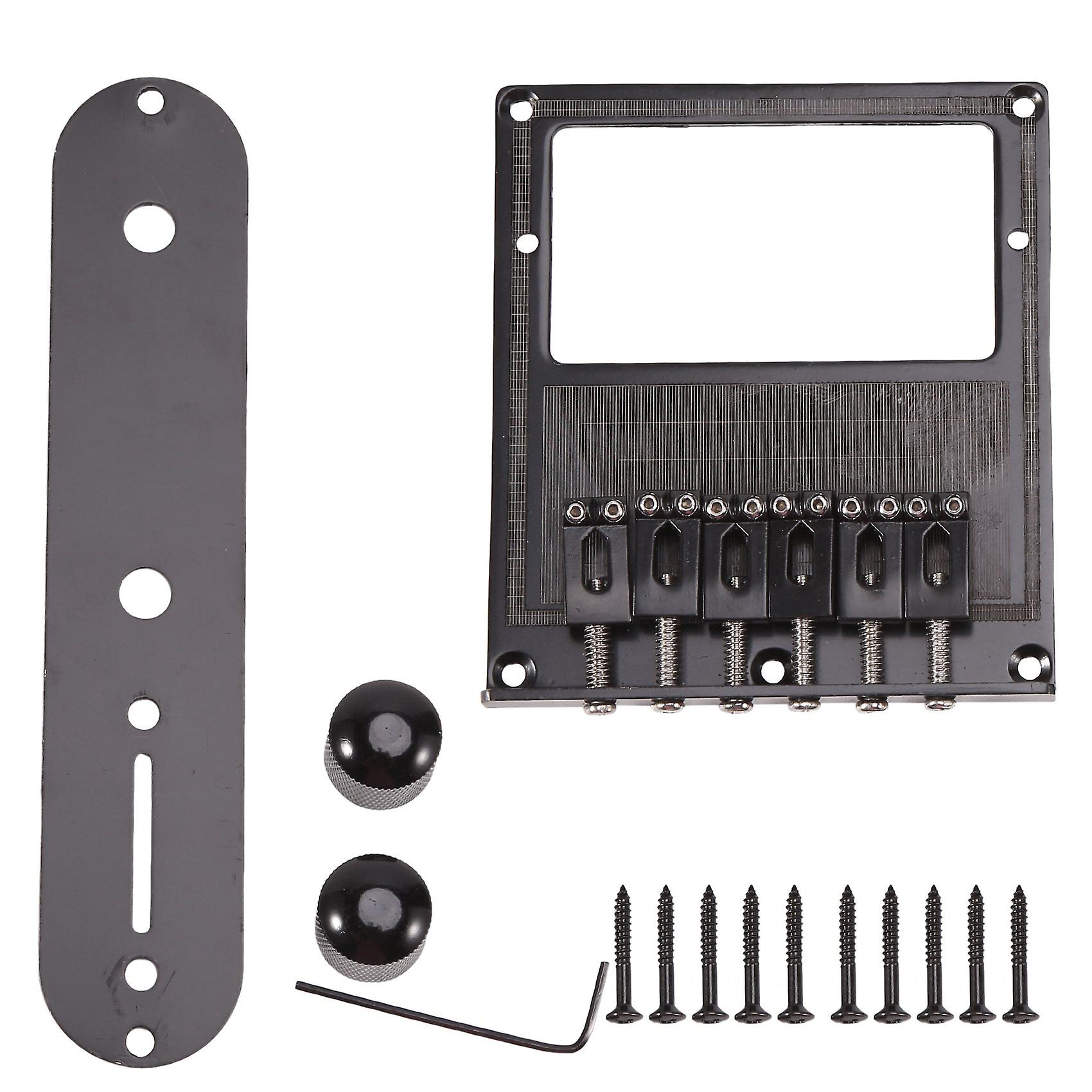 6 String Saddle Volume Control Bridge Plate Replacement with Control Plate for Electric Guitar Repa