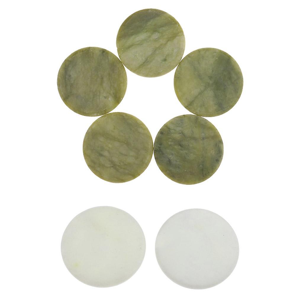 7 Pieces Jade Stone Glue Stand Pallet for Eyelash Extensions Application