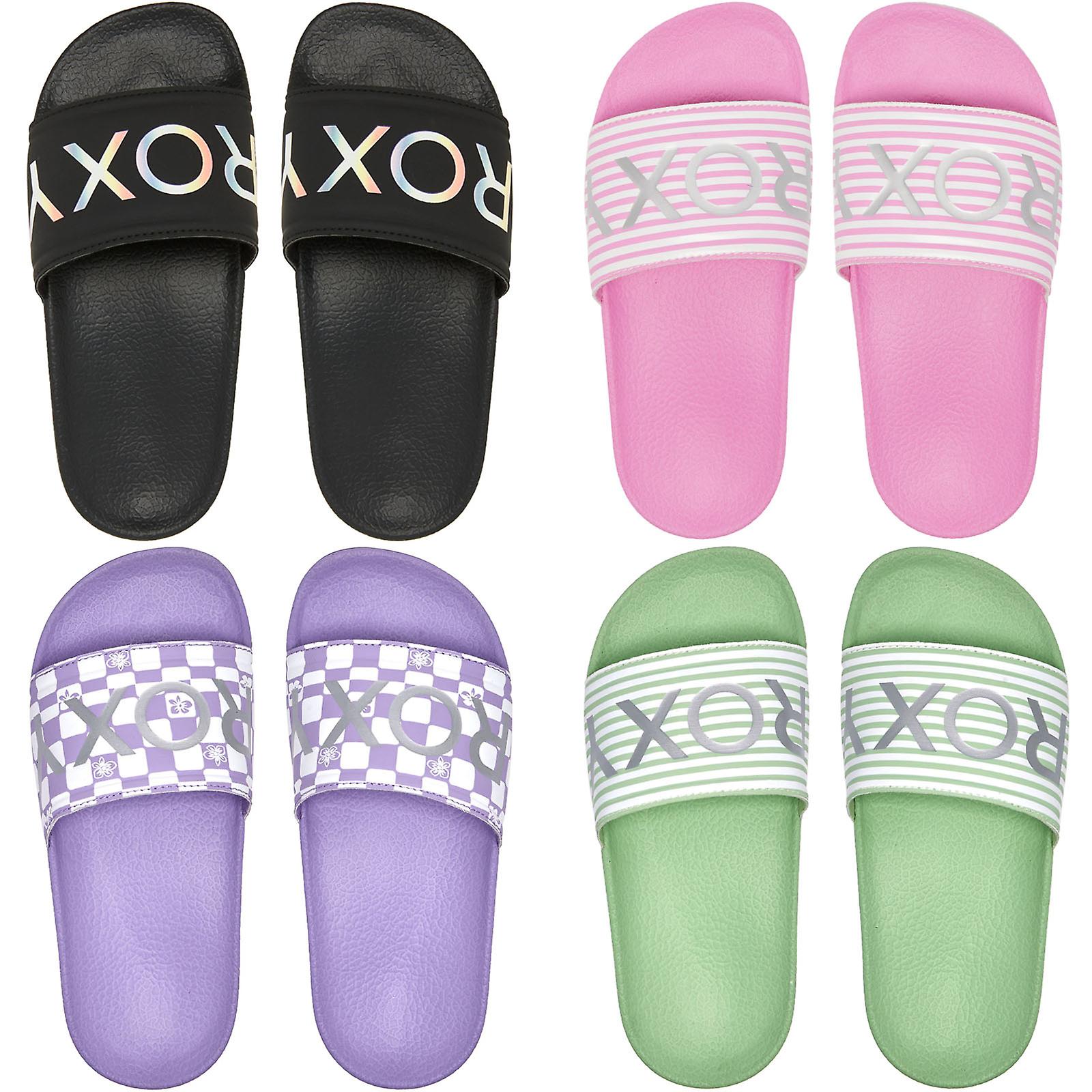Roxy Girls Slippy Summer Beach Holiday Sandals Flip Flops Sliders